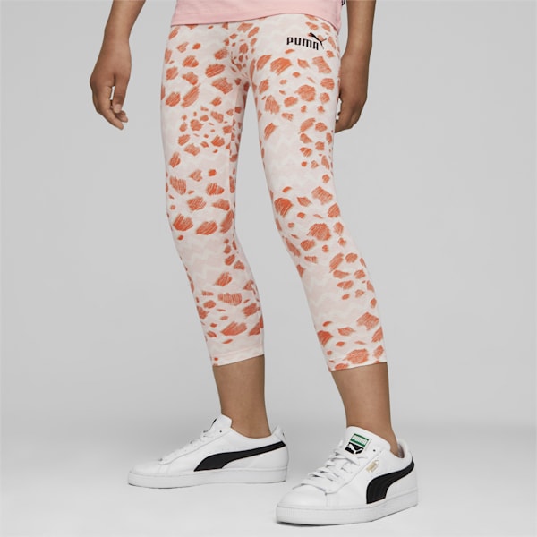 Mix Match Printed Kid's Leggings, Frosty Pink, extralarge-IND