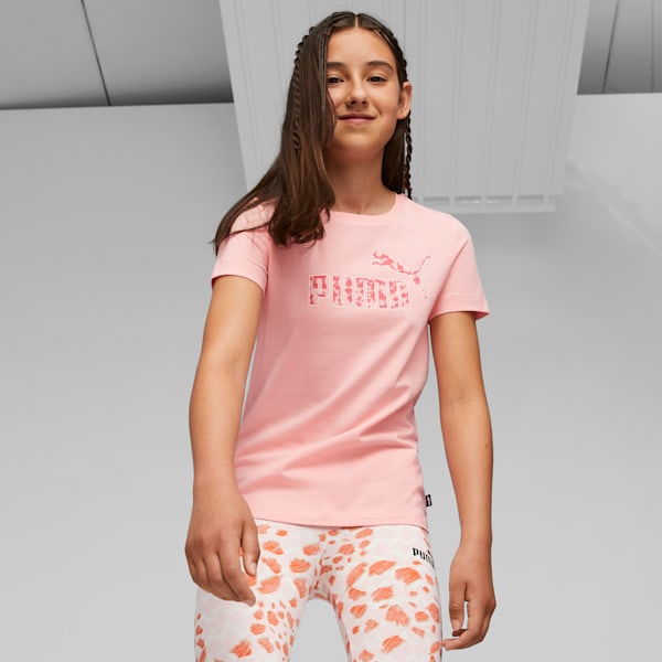Camiseta Essentials+ Animal para niños grandes, Peach Smoothie, extragrande