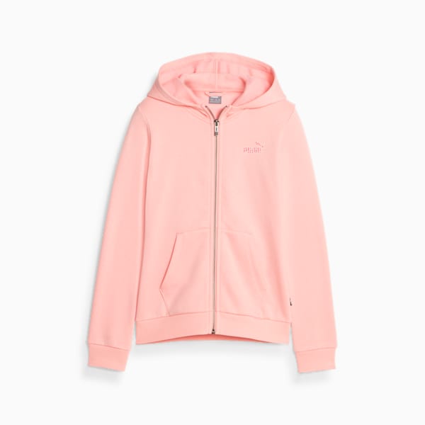 Essentials+ Animal Full-Zip Girls' Hoodie, Peach Smoothie, extralarge