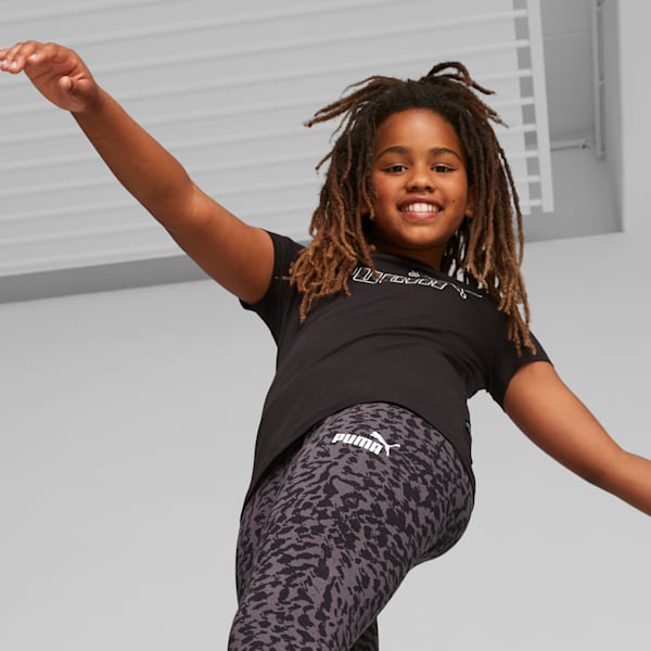 Essentials+ Animal Big Kids' Leggings, PUMA Black, extralarge