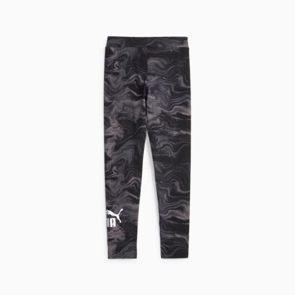 MARBLEIZED Youth Leggings, PUMA Black, extralarge-IND