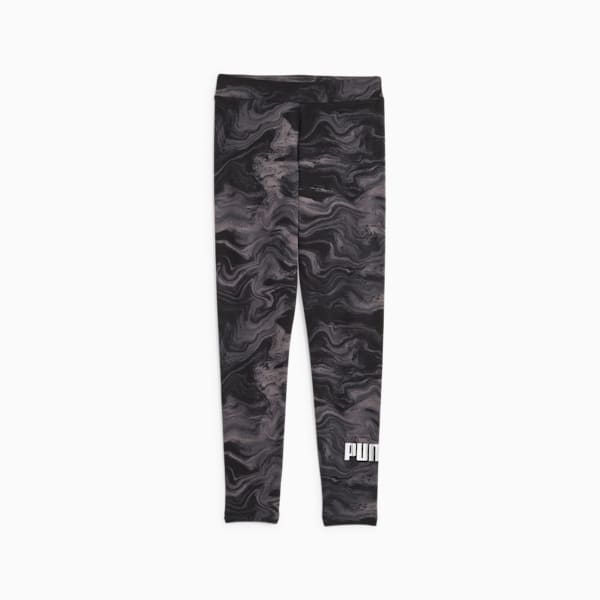 ESS+ MARBLEIZED Youth Leggings, PUMA Black, extralarge-IND