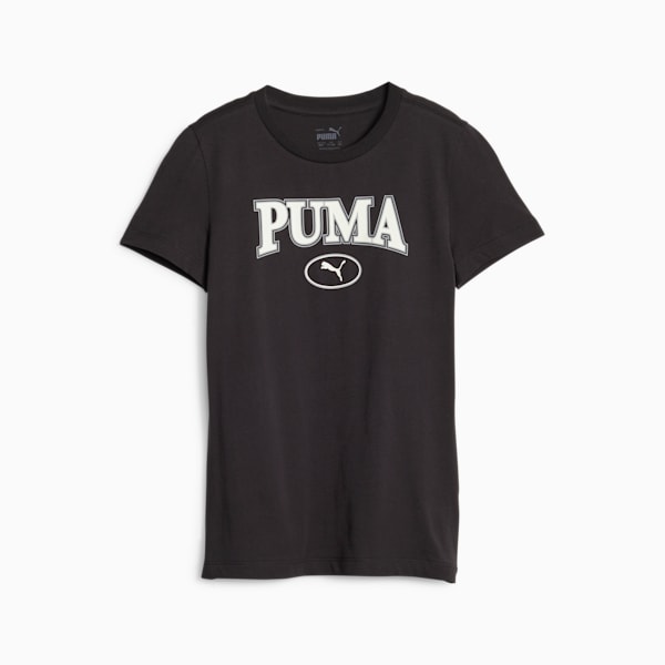 PUMA SQUAD Girls' Graphic Tee, PUMA Black, extralarge