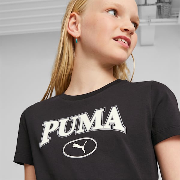 PUMA Squad Youth Graphic T-shirt, PUMA Black, extralarge-IND