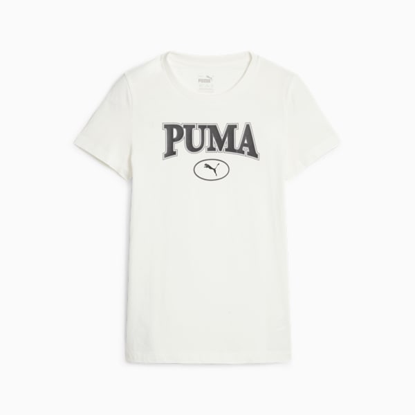 PUMA SQUAD Girls' Graphic Tee, Warm White, extralarge