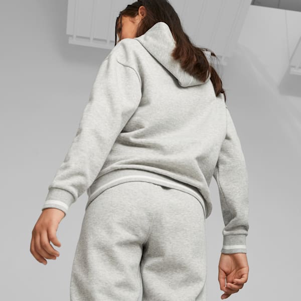 Girls grey puma hoodie on sale