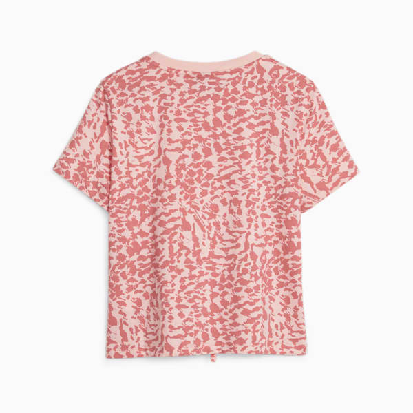 ANIMAL Printed Knotted Youth T-shirt, Peach Smoothie, extralarge-IND
