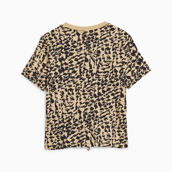 Essentials+ Animal Girls' Knotted Tee, Sand Dune, extralarge