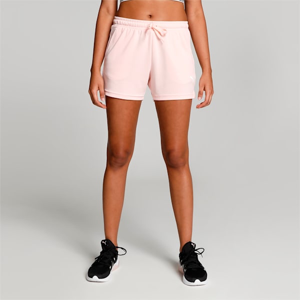 RTG Interlock Women's Regular Fit Shorts, Rose Dust, extralarge-IND