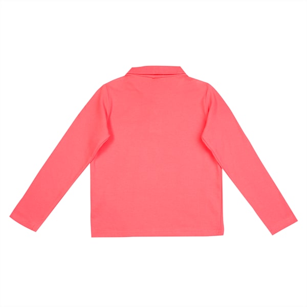 Long Sleeve Boy's Regular Fit Polo, Salmon, extralarge-IND