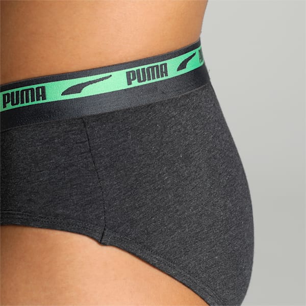 Puma Women's Girls Cotton Stretch Bikini 4-Pack Black Underwear