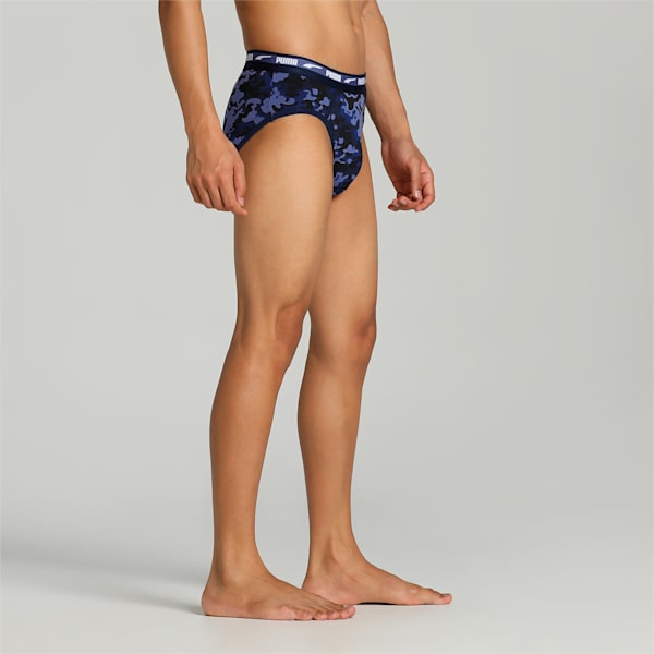Stretch Camo Men's Briefs Pack of 2 with EVERFRESH Technology, Peacoat-Marlin, extralarge-IND