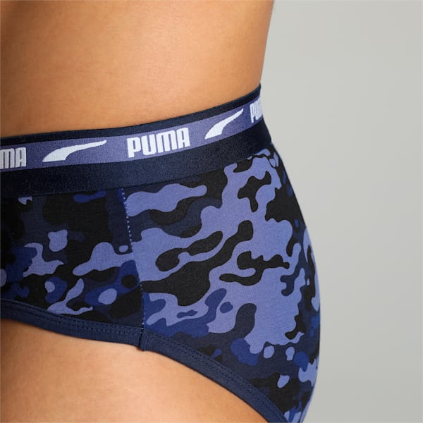 Stretch Camo Men's Briefs Pack of 2 with EVERFRESH Technology, Peacoat-Marlin, extralarge-IND