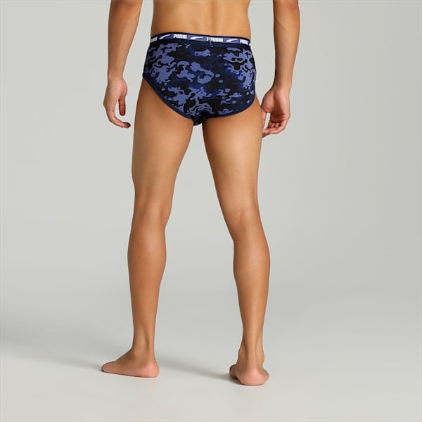 Stretch Camo Men's Briefs Pack of 2 with EVERFRESH Technology, Peacoat-Marlin, extralarge-IND