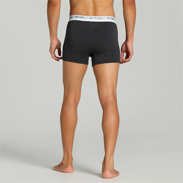Stretch Plain Men's Trunks Pack of 2 with EVERFRESH Technology, Puma Black-Dark Gray Heather, extralarge-IND