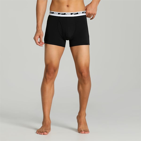 Stretch Plain Men's Trunks Pack of 2 with EVERFRESH Technology, Puma Black-Dark Gray Heather, extralarge-IND