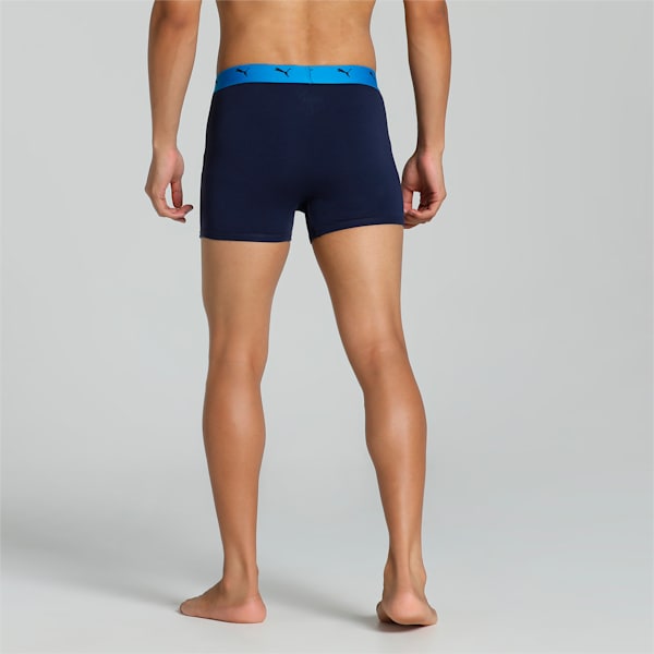 Stretch Plain Men's Trunks Pack of 2 with EVERFRESH Technology, Peacoat-Zinnia-Peacoat-Nrgy Blue, extralarge-IND