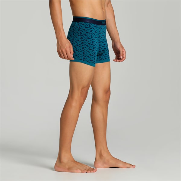 Stretch AOP Men's Trunks Pack of 2 with EVERFRESH Technology, Peacoat-Blue Coral, extralarge-IND