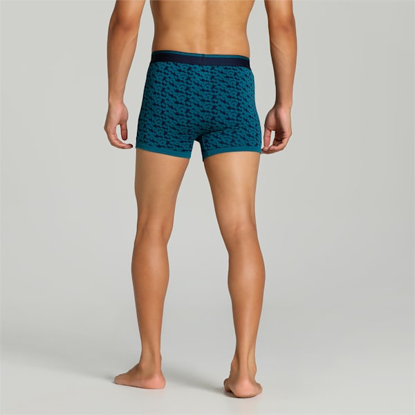 Stretch AOP Men's Trunks Pack of 2 with EVERFRESH Technology, Peacoat-Blue Coral, extralarge-IND