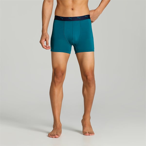 Stretch AOP Men's Trunks Pack of 2 with EVERFRESH Technology, Peacoat-Blue Coral, extralarge-IND