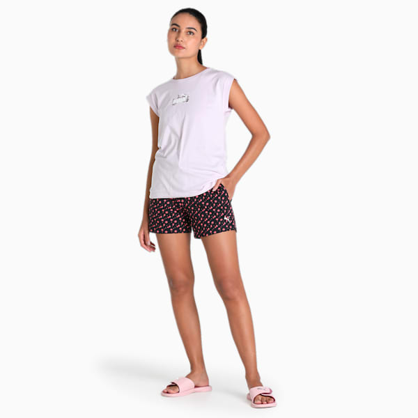 Women's Shorts Pack of 2, Puma Black-Paradise Pink, extralarge-IND