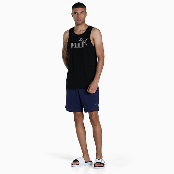 Men's Slub Tank Tops Pack of 2, Puma Black-Cherry Tomato, extralarge-IND