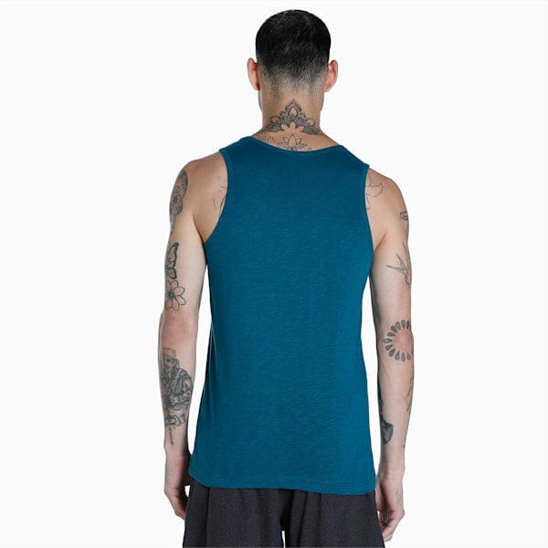 Men's Slub Tank Tops Pack of 2, Chili Oil-Blue Coral, extralarge-IND