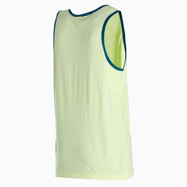 Men's Contrast Tank Tops Pack of 2, Blue Coral-Sunny Lime, extralarge-IND