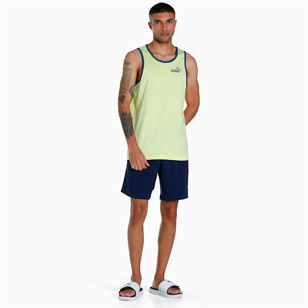 Men's Contrast Tank Tops Pack of 2, Blue Coral-Sunny Lime, extralarge-IND