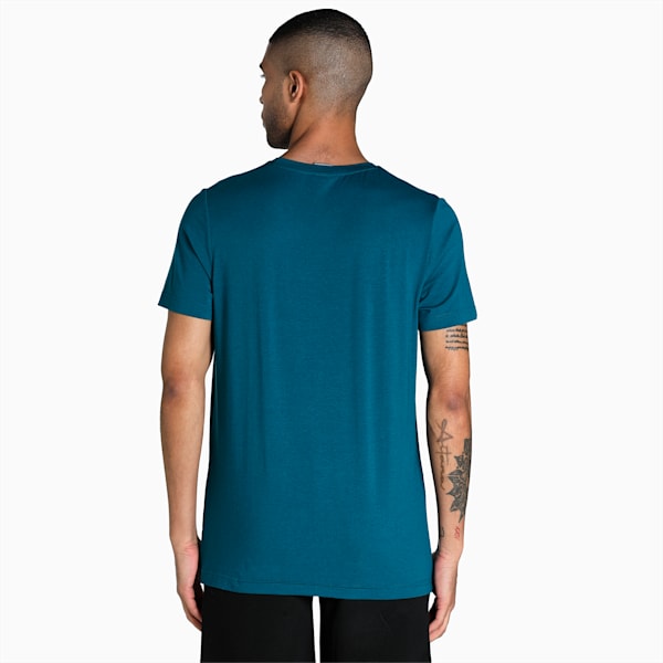 Premium Soft Touch Crew-Neck Men's T-Shirt, Blue Coral, extralarge-IND