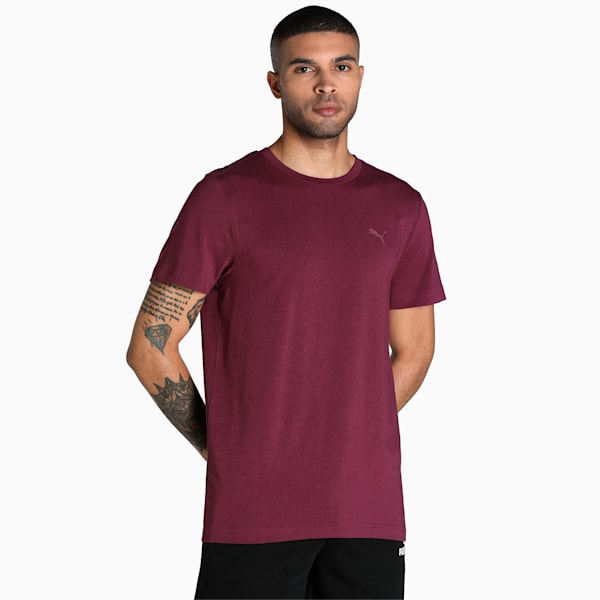 Premium Soft Touch Crew-Neck Men's T-Shirt, Grape Wine, extralarge-IND