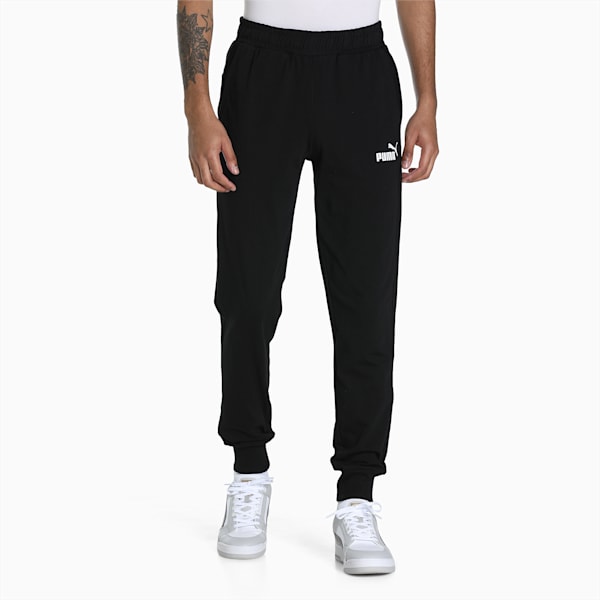 Men's Regular Fit Jersey Pants, Puma Black, extralarge-IND