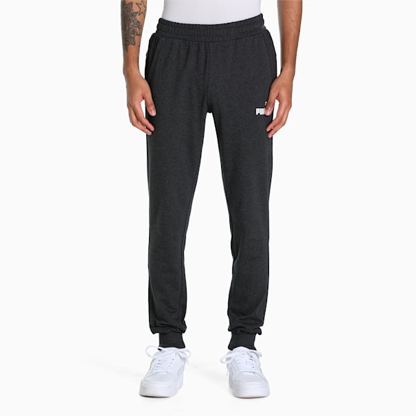 Essentials Terry Regular Fit Men's Jersey Pants, Dark Gray Heather, extralarge-IND