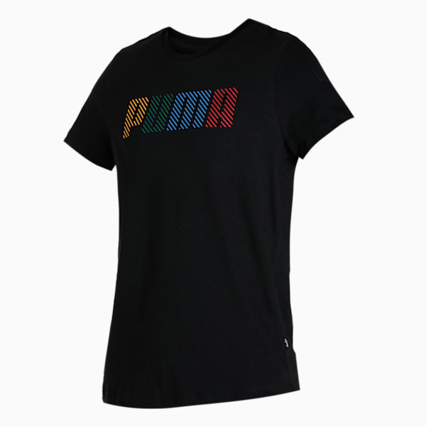 PUMA Multicolor Logo Women's T-Shirt, Puma Black