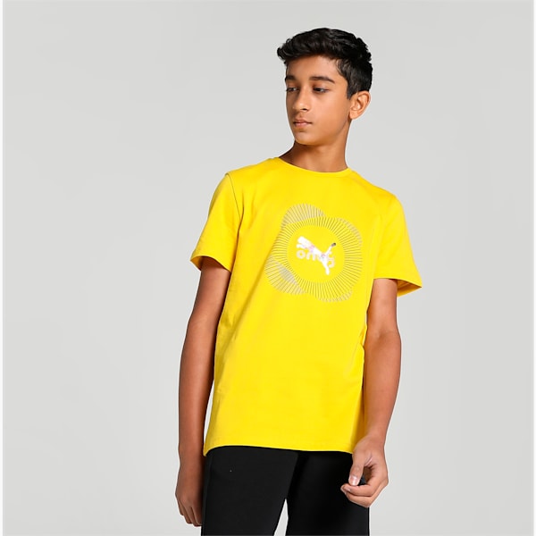 PUMA x one8 Graphic Youth Regular Fit T-Shirt, Fresh Pear, extralarge-IND