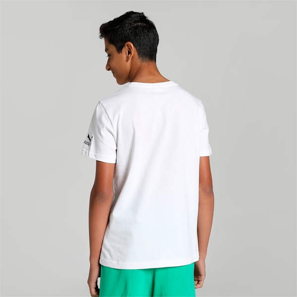 Super PUMA Graphic Youth Regular Fit T-Shirt, PUMA White, extralarge-IND