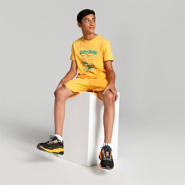 Super PUMA Graphic Youth Regular Fit T-Shirt, Mustard Seed, extralarge-IND