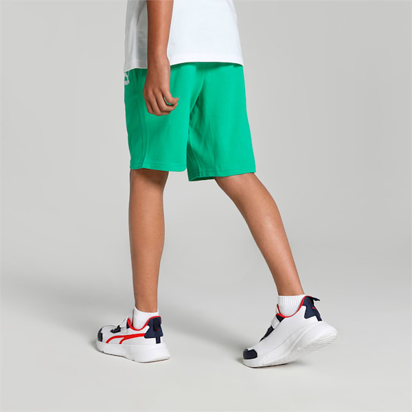Super PUMA Graphic Youth Regular Fit Shorts, Grassy Green, extralarge-IND