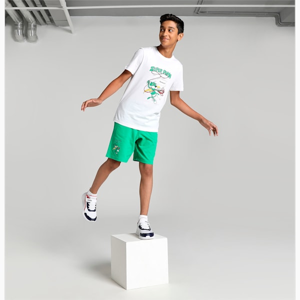 Super Graphic Youth Regular Fit Shorts, Grassy Green, extralarge-IND