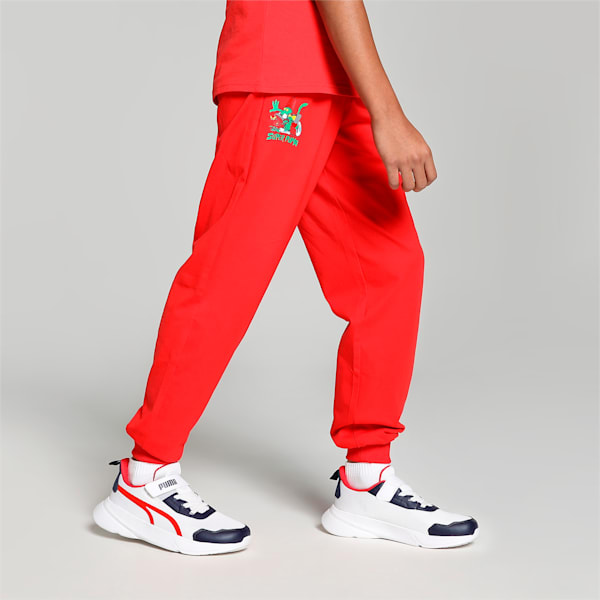 Super PUMA Printed Graphic YouthPants, For All Time Red