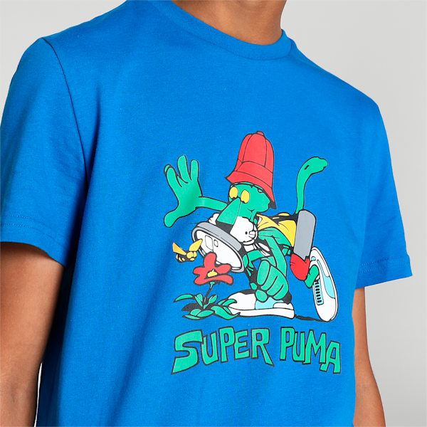Super PUMA Graphic Youth Regular Fit T-Shirt, PUMA Team Royal, extralarge-IND