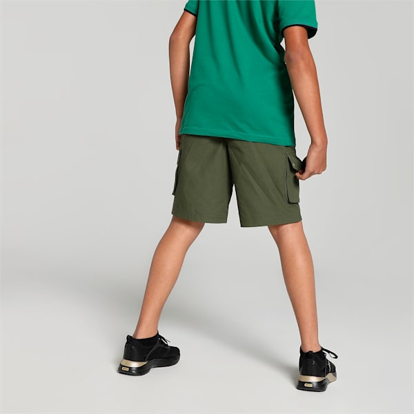 Cargo B Youth Regular Fit Shorts, Green Moss, extralarge-IND