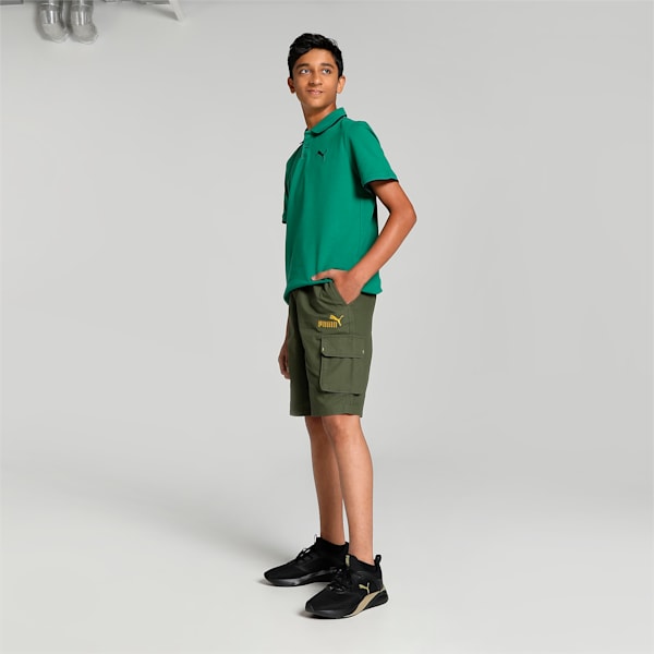 Cargo B Youth Regular Fit Shorts, Green Moss, extralarge-IND