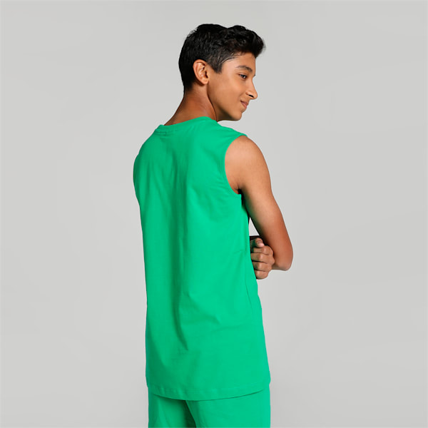 Super PUMA Youth Regular Fit Tank T-Shirt, Grassy Green, extralarge-IND