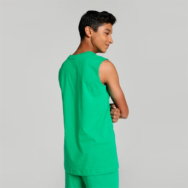 Super Youth Regular Fit Tank T-Shirt, Grassy Green, extralarge-IND