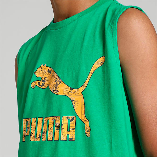 Super PUMA Youth Regular Fit Tank T-Shirt, Grassy Green, extralarge-IND