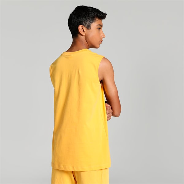 Super PUMA Youth Regular Fit Tank T-Shirt, Mustard Seed, extralarge-IND