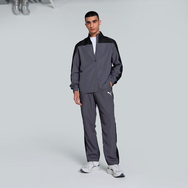 Train Favorite Men's Regular Fit Tracksuit, Galactic Gray, extralarge-IND