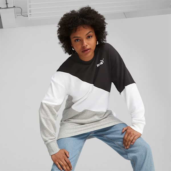 POWER Cat Women's Sweatshirt, PUMA Black, extralarge-IND