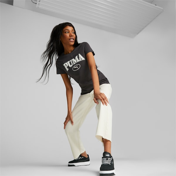 PUMA SQUAD Women's Graphic T-shirt, PUMA Black, extralarge-IND